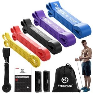 FitBeast 5-Level Resistance Bands Set for Home Gym