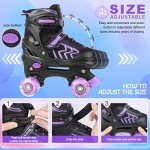 Adjustable Kids Roller Skates with Light-Up Wheels