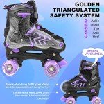 Adjustable Kids Roller Skates with Light-Up Wheels