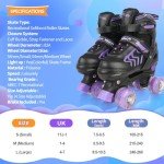 Adjustable Kids Roller Skates with Light-Up Wheels