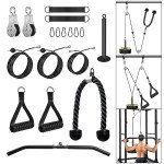 Home Gym Cable Pulley System with Accessories