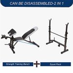 Adjustable HAKENO Weight Bench with Squat Rack