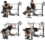 Adjustable HAKENO Weight Bench with Squat Rack