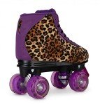 Leopard Print Quad Roller Skates - Harmony UK6