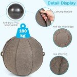 GYMAX 65cm Yoga Ball with Bands and Pump