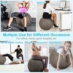 GYMAX 65cm Yoga Ball with Bands and Pump