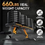 YAMO Adjustable Foldable Weight Bench for Home Fitness