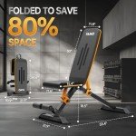 YAMO Adjustable Foldable Weight Bench for Home Fitness