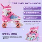 Gonex Adjustable Quad Roller Skates for All Ages