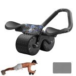 Silent Dual Wheel Ab Roller with Elbow Support