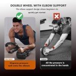 Silent Dual Wheel Ab Roller with Elbow Support