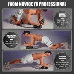 Silent Dual Wheel Ab Roller with Elbow Support