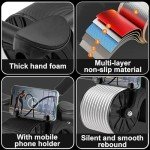 Silent Dual Wheel Ab Roller with Elbow Support