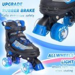 Kids Adjustable Roller Skates with Light-Up Wheels