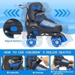 Kids Adjustable Roller Skates with Light-Up Wheels