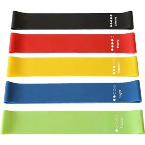 5 Pack Resistance Bands for Strength & Yoga