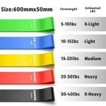 5 Pack Resistance Bands for Strength & Yoga