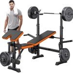 Adjustable 600lbs Weight Bench with Squat Rack