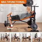 Adjustable 600lbs Weight Bench with Squat Rack