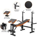 Adjustable 600lbs Weight Bench with Squat Rack