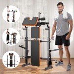 Adjustable 600lbs Weight Bench with Squat Rack