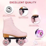 Pink Double Row Roller Skates for Beginners