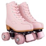 Pink Double Row Roller Skates for Beginners