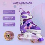 Gonex Adjustable Quad Skates with Light Up Wheels