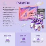 Gonex Adjustable Quad Skates with Light Up Wheels