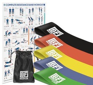Resistance Bands Set of 5 for All Fitness Levels