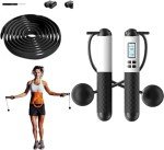 Cordless Jump Rope with Digital Counter - White