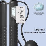 Cordless Jump Rope with Digital Counter - White