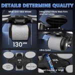 Adjustable Ab Roller Wheel with LCD Timer & Mat