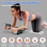 Adjustable Ab Roller Wheel with LCD Timer & Mat