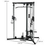 SPORTNOW Multifunctional Home Gym Machine with Pulley System
