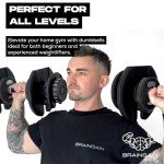 BRAINGAIN Adjustable Dumbbells Set 12.5kg to 40kg