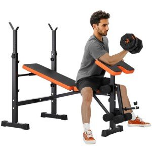 6-in-1 Adjustable Weight Bench for Home Gym