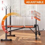 6-in-1 Adjustable Weight Bench for Home Gym