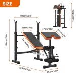 6-in-1 Adjustable Weight Bench for Home Gym