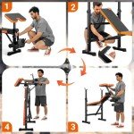6-in-1 Adjustable Weight Bench for Home Gym