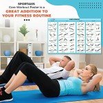 Sportaxis No-Equipment Core Workout Wall Poster