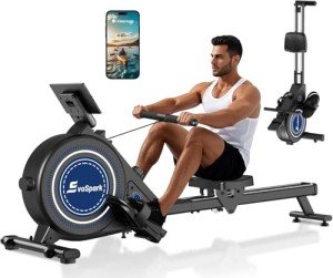 EvoSpark Foldable Magnetic Home Rowing Machine