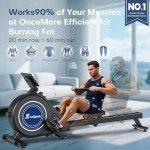 EvoSpark Foldable Magnetic Home Rowing Machine