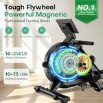 EvoSpark Foldable Magnetic Rowing Machine for Home
