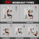 HOMCOM Multi Gym Workout Station with Weight Stack