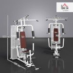 HOMCOM Multi Gym Workout Station with Weight Stack