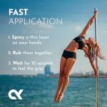 Axletic Dry Hands Pole Spray, 100ml - Transparent Spray