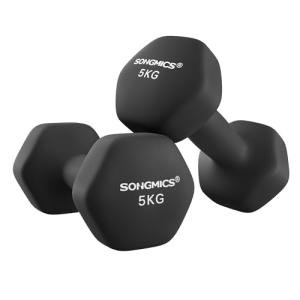 SONGMICS 2 x 5kg Dumbbells for Home Workouts