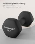 SONGMICS 2 x 5kg Dumbbells for Home Workouts