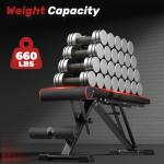 Adjustable Weight Bench with Resistance Bands for Home
